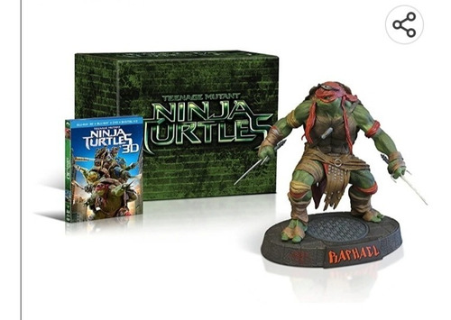 Pelicula Ninja Turtles. Blu-ray, Dvd. Con Figura De Raphael