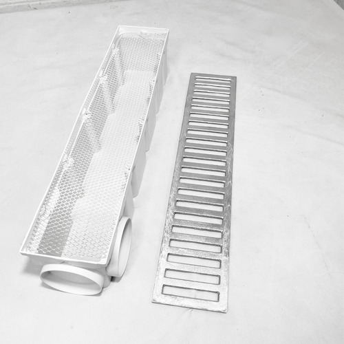Ralo Alumínio 10cm X 50cm Modular Branco Saídas 75mm