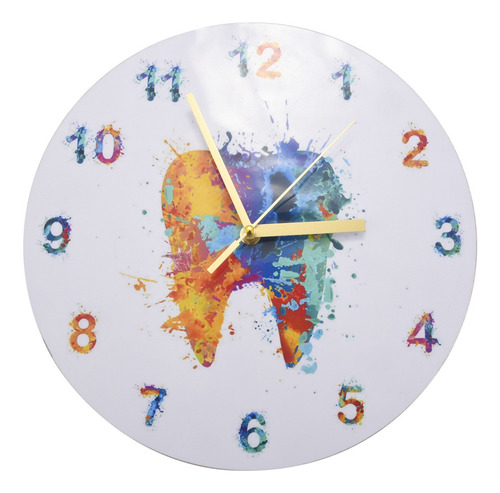 Reloj Con Diseño De Pintura De Diente Para Clínica