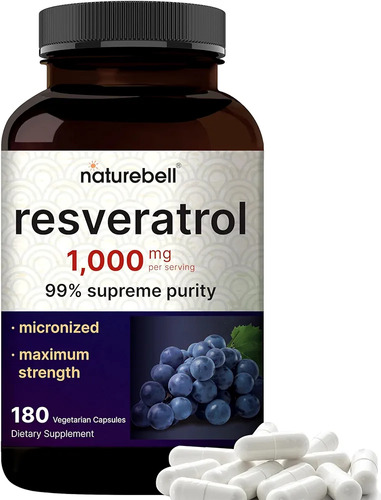 Naturebell Suplemento De Resveratrol De 1000 Mg 180cps 