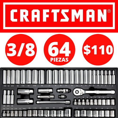 Craftsman Juego De 10 A 18 Mm Con Rache 3/8 * Original