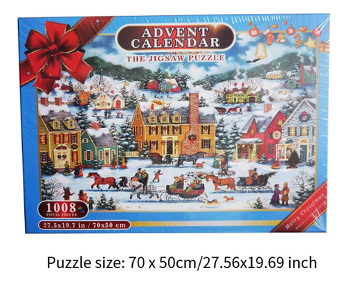Rompecabezas Navideño De 1008 Piezas, Calendario De Casa