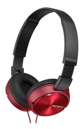 Auriculares Con Microfono 3.5 Mm Sony Plegables Mdr-zx310ap Color Rojo