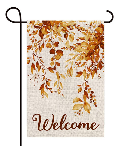 Texupday Bienvenido Otoño Hojas Naranja Decoración Floral Do