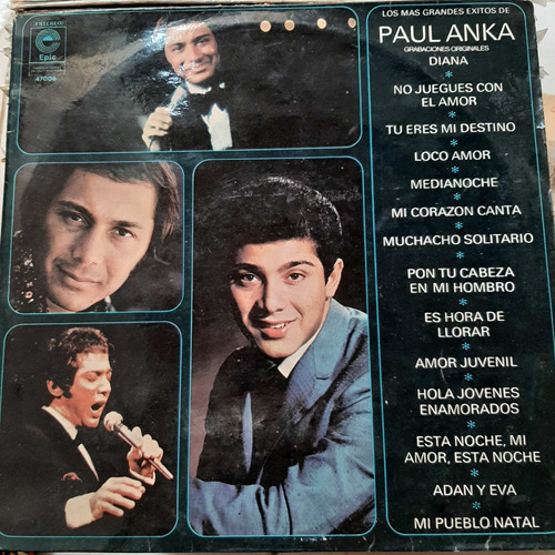 Vinilo Paul Anka Los Mas Grandes Exitos De Paul Anka Si4