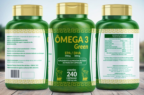 Imagem 2 de 6 de Ômega 3 1000mg 240 Capsulas Alto Teor Epa E Dha