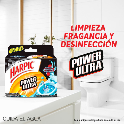 Imagen 4 de 5 de Pastilla Limpiadora Desinfectante Harpic® Power Ultra 35g