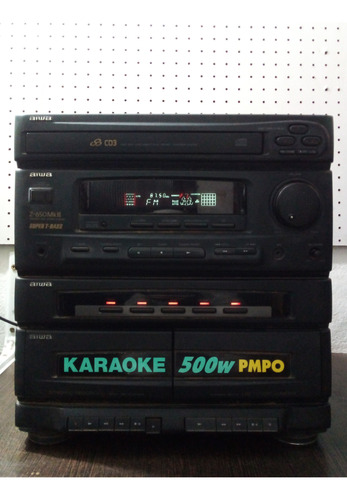 Minicomponente Aiwa Modelo Z650mkii Sin Parlantes Negro 65 W (Usado)