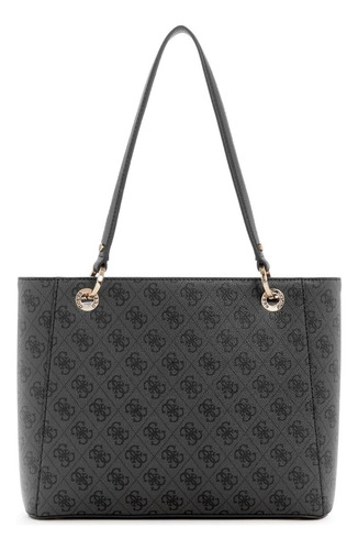 Guess Bolso Tote Noelle Pequeño Noel, Logotipo De Carbón