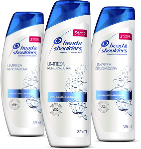  Head & Shoulders Control Caspa  375ml 3 Unidades