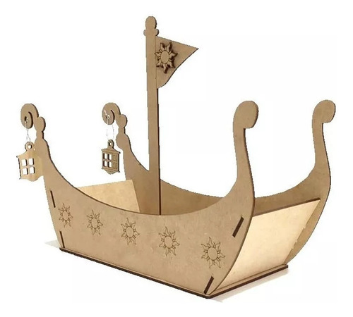 12 Barco / Canoa Rapunzel Para Centro De Mesa, Personalizada