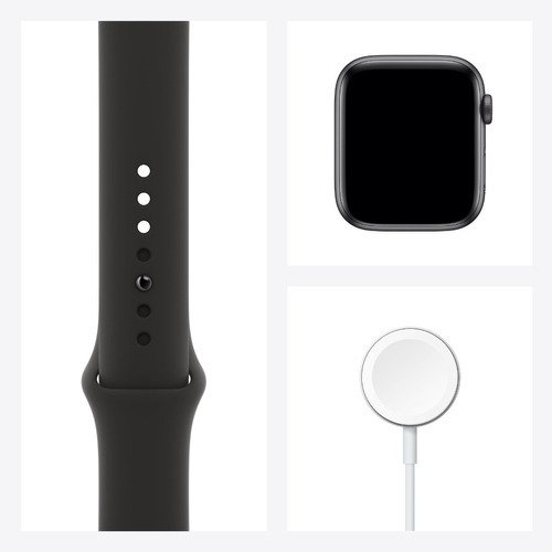 Imagen 8 de 9 de Apple Watch SE (GPS + Cellular, 44mm) - Caja de aluminio color gris espacial - Correa deportiva Negra