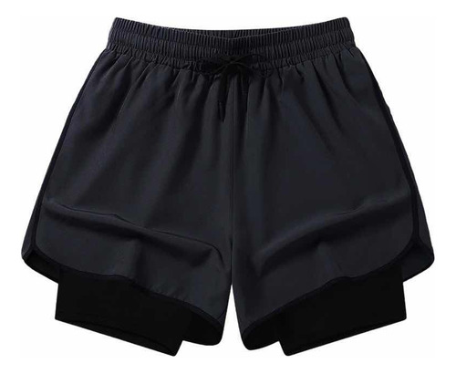 Short Deportivo Licra Bolsillo Gimnasio Hombre Deporte