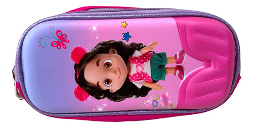 Mochila Maria Clara Jp Kit Escolar Lancheira Estojo Cor Rosa Desenho Do Tecido Maria Clara E Jp
