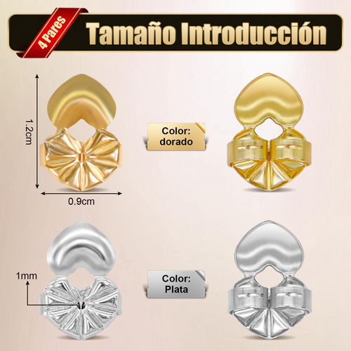 4 Pares De Levantadores De Orelha Ajustáveis, Costas De