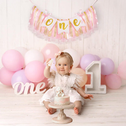 Anwyll 1st Highchair Banner Corteládula, Primer Cumpleaños