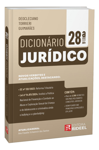 Dicionário Universitário Jurídico Rideel - Edição Atualizada