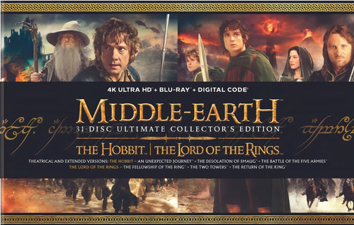 Señor Anillos + Hobbit Trilogias Collectors Box 4k Uhd + Br