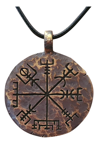 Viking Compass Vegvisir Collar Colgante De Colgante Amuleto