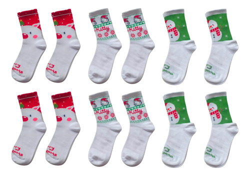 Calcetas Navideñas Para Mujer 6 Pares