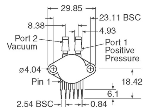 Sensor Analogico De Presion Mpx5010dp 10kpa Arduino 5v