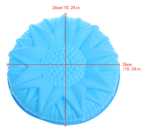 Molde Grande De Silicona Con Forma De Girasol Para Tartas, C