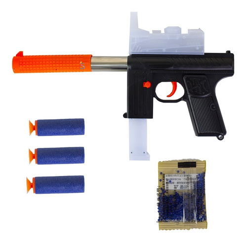 Arminha De Mira Pistola Tec 9 Com 900 Bolas De Gel