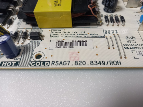 Tarjeta Fuente Hisense 58r6e (Usado)