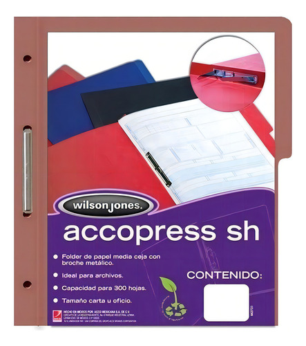 Folder De Papel Tamaño Carta Acco Accopress P4555 Tipo Carpe