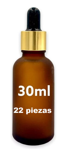 20 Goteros 30ml Vidrio Frost Ambar Esmerilado Dorado Negro