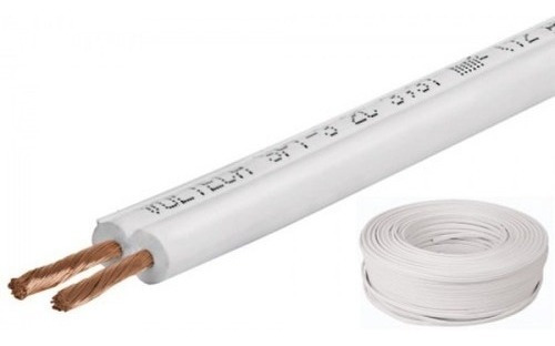 Cable Doble Blanco Spt 2x10 Awg X Metro. Cab-13m