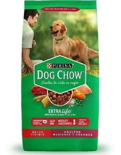Imagen 1 de 1 de Croquetas Dog Chow Adulto Razas Medianas Y Grandes 25 Kg