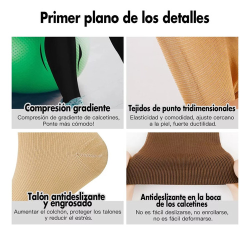 Qu 2 Par Calcetas Compresión Medias Altas Circulación