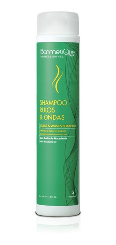 Imagen 1 de 1 de Bonmetique Shampoo Rulos & Ondas 350ml - Macadamia - Vegano