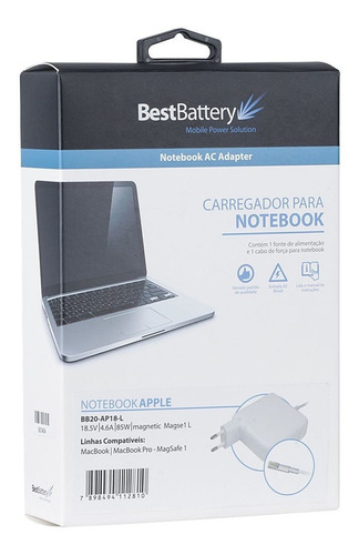 Imagem 3 de 3 de Fonte Carregador 85w Para Macbook Pro 15 E 17 Magsafe 1