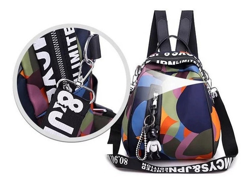 Imagen 10 de 10 de Bolsa Mujer Casual Juvenil Mochila Impermeable De Moda 027
