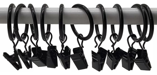 42 Anillos De Cortina Con Clips For Varilla De 5/8 Pulgadas
