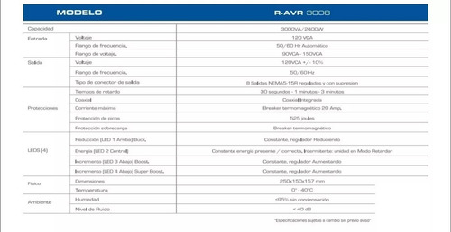 Regulador De Voltaje Cdp R-avr3008 3000va 120v Ca