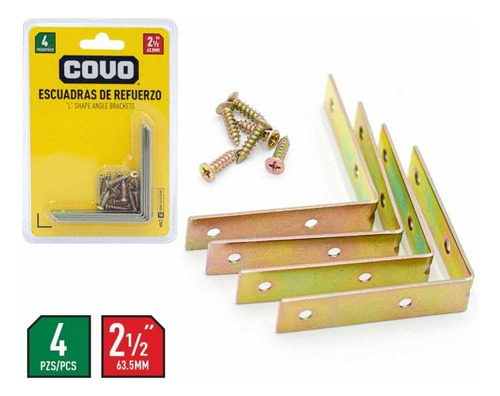 Escuadras De Refuerzo 2 1/2  Con Tornillo Covo (pack X 12)