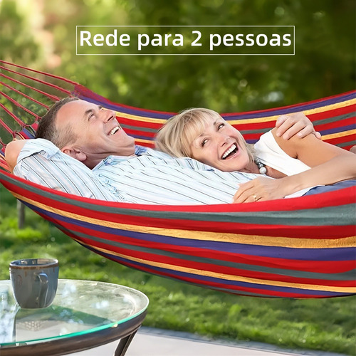 Rede Dupla Para Casal, Descanso Para Dormir, Lona Durável
