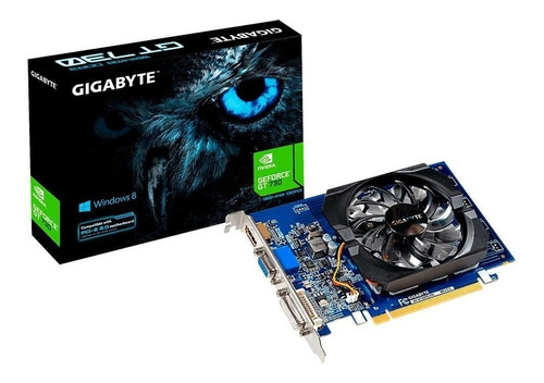 Placa de vídeo Nvidia Gigabyte  GeForce 700 Series GT 730 GV-N730D5-2GI (REV 2.0) 2GB
