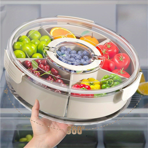 Y Bandeja Snacks Giratoria Con Múltiples Compartimentos Y