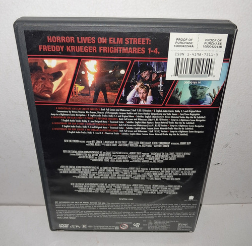 Nightmare On Elm Street 1 2 3 4 Peliculas Dvd Pesadilla En (Usado)