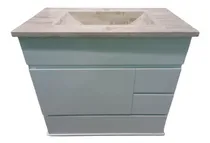 Comprar Vanitory Laqueado De 80 Cms Con Mesada De Marmol Travertino