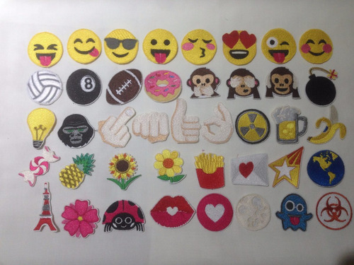 10 Parches Emojis Moda Coser 4.5-5cm Aprox.