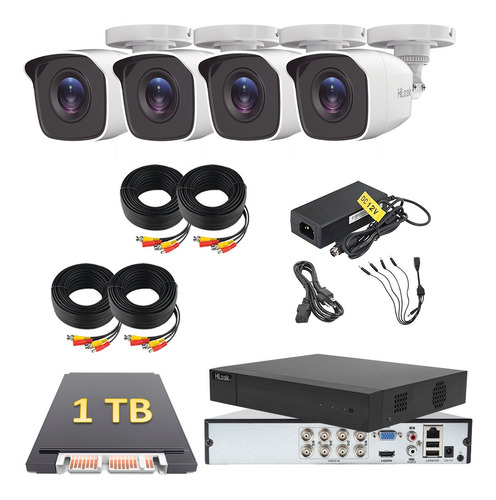 Kit Circuito Cerrado 4 Camaras 1080p Dvr 8 Can 1tb