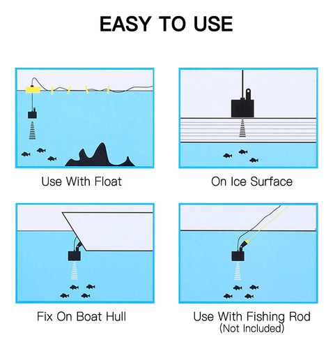 // Buscador De Peces Portátil Con Sonar Cableado Para