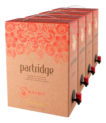 By the glass partridge malbec 4 x 3000 mL Viña Las Perdices