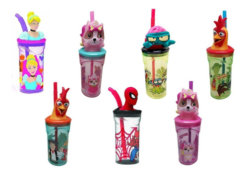 Vaso Infantil Con Figura 3d Distintos Personajes Cresko