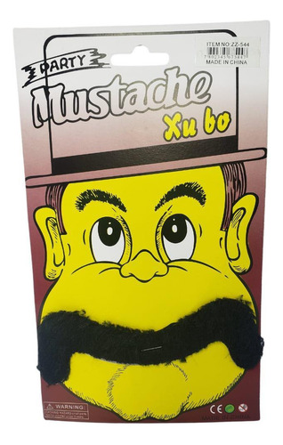 Bigode Falso Preto Em Pelúcia 2155 Mustache